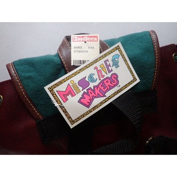 Vintage Mischief Makers Backpack Book Bag NEW Tags Football Sports - Picture 4 of 5